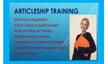 Articleship Training ICAI Norms & Guidelines Summary